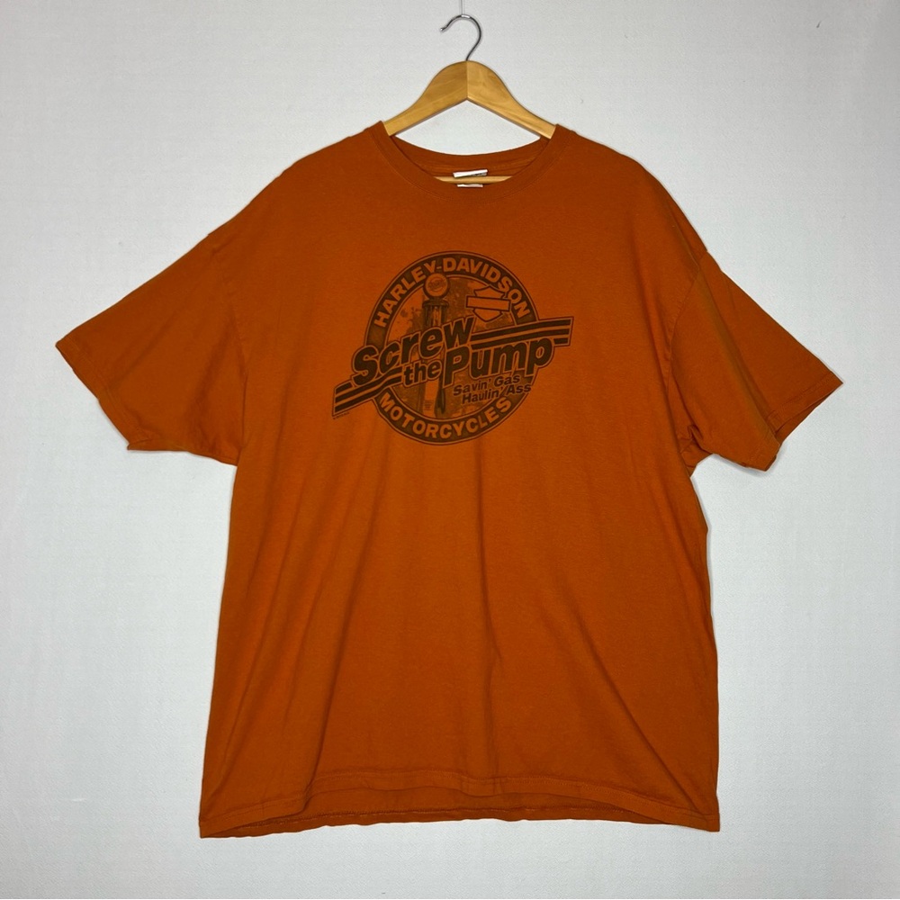 Harley Davidson Orange Screw The Pump Wichita Falls TX Tshirt XXL 2XL